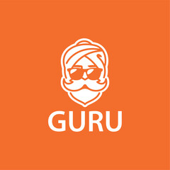 Simple Guru Logo Design Vector