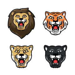 Head Of Wild Cats Collection