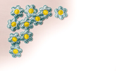 flowers isolated on white background. creative concept of spring and creativity.	