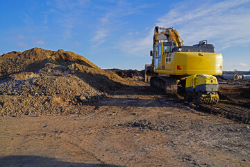 Obraz premium Concrete work at bridge construction site in Sachsen-Anhalt