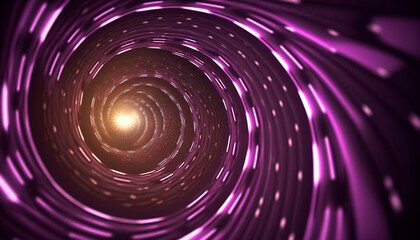 Dimensions Collide: Abstract Representation of a Vortex Tunnel Leading to Time Travel Portal