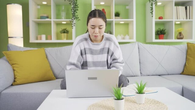 Asian young woman with focus problem. Concentration disorder.
Asian young woman with too much attention deficit is struggling. Anxiety Disorder.
