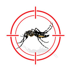 Aedes Aegypti mosquito symbol fever disease