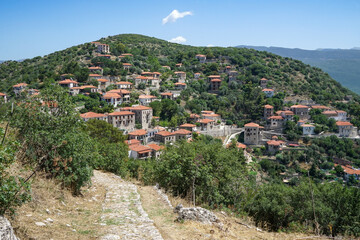 Fototapeta na wymiar Small historic town of Karitena on Peloponnes in Greece