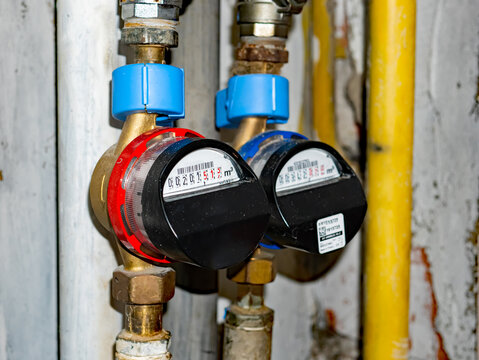 Liczniki poboru wody.