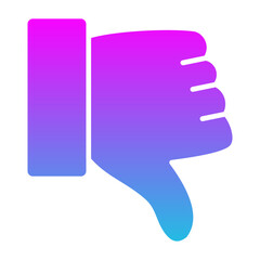 Dislike Glyph Gradient Icon
