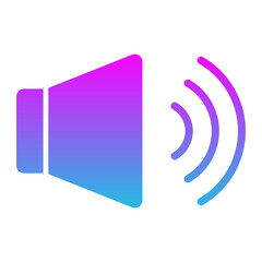 Volume Glyph Gradient Icon