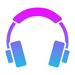 Headphone Glyph Gradient Icon
