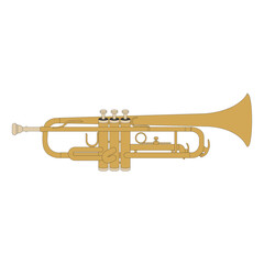 Obraz na płótnie Canvas trumpet musical instrument brass instrument on white background