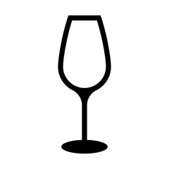 wine glasses icon, wine glassware vector logo illustration for graphic and web design