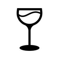 wine glasses icon, wine glassware vector logo illustration for graphic and web design