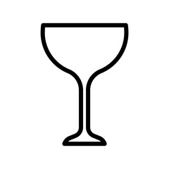 wine glasses icon, wine glassware vector logo illustration for graphic and web design