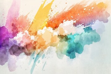 Fototapeta premium abstract watercolor background with watercolor splashes. Generative AI