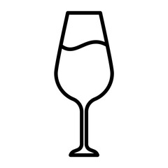 wine glasses icon, wine glassware vector logo illustration for graphic and web design