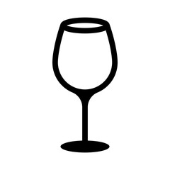 wine glasses icon, wine glassware vector logo illustration for graphic and web design