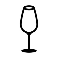 wine glasses icon, wine glassware vector logo illustration for graphic and web design