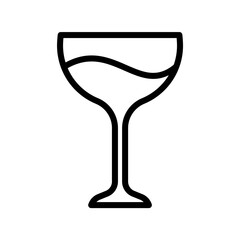 wine glasses icon, wine glassware vector logo illustration for graphic and web design