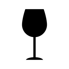 wine glasses icon, wine glassware vector logo illustration for graphic and web design