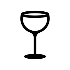 wine glasses icon, wine glassware vector logo illustration for graphic and web design