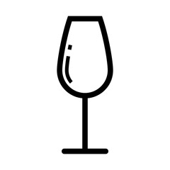wine glasses icon, wine glassware vector logo illustration for graphic and web design