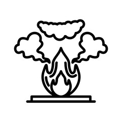 Fototapeta premium Fire Pollution Icon Design