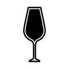 wine glasses icon, wine glassware vector logo illustration for graphic and web design