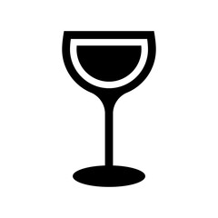 wine glasses icon, wine glassware vector logo illustration for graphic and web design