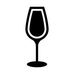 wine glasses icon, wine glassware vector logo illustration for graphic and web design