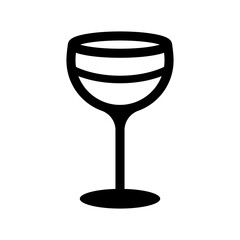 wine glasses icon, wine glassware vector logo illustration for graphic and web design