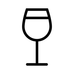 wine glasses icon, wine glassware vector logo illustration for graphic and web design