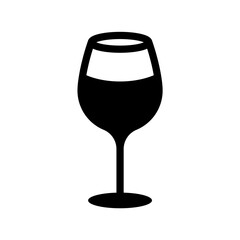 wine glasses icon, wine glassware vector logo illustration for graphic and web design