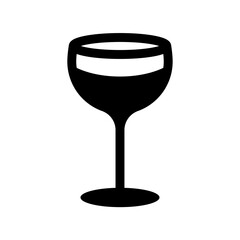 wine glasses icon, wine glassware vector logo illustration for graphic and web design