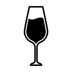 wine glasses icon, wine glassware vector logo illustration for graphic and web design