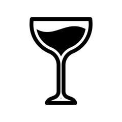 wine glasses icon, wine glassware vector logo illustration for graphic and web design