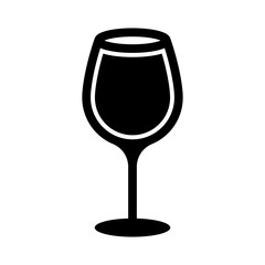 wine glasses icon, wine glassware vector logo illustration for graphic and web design