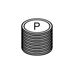 Bostwana Currency Symbol, Botswanan Pula Icon, BWP Sign. Vecto Illustration