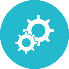 Settings Multicolor Circle Glyph Inverted Icon