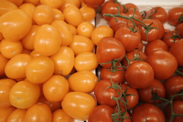 vegetables on the counter of a vegetable store