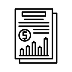 Stock Market Report Icon Design