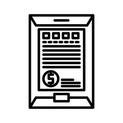 Online Invoice Icon Design