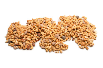 A group of almonds, pistachios, walnuts, macadamia, cashews.