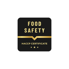 Food safety label or Food safety Mark vector isolated in Flat Style. Elegant food safety label suitable for products that meet food safety standards. Food safety icon for all kinds of designs.