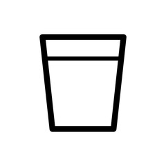 water glass icon, water glass vector logo illustration for graphic and web design