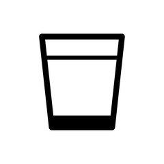 water glass icon, water glass vector logo illustration for graphic and web design