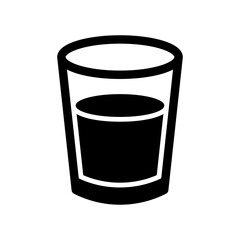 water glass icon, water glass vector logo illustration for graphic and web design
