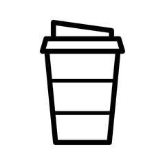Disposable paper cup vector icon