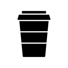 Disposable paper cup vector icon