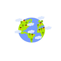 Green planet earth