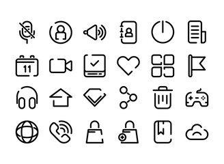 Set of Icons for User Interface Design