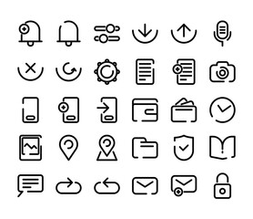 Set of Icons for User Interface Design